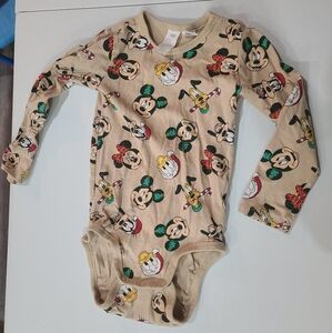 H&M Disney Mickey Mouse Christmas Bodysuit 3T